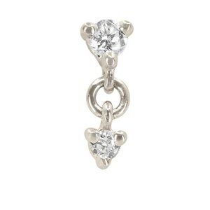 Modern Mood diamond cascade white gold press fit piercing jewelry